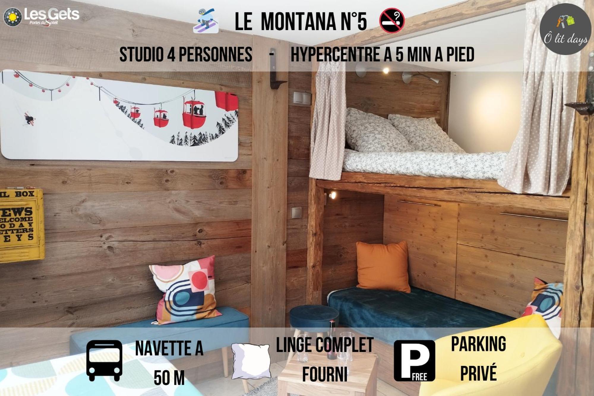Le Montana - Studio Rue Du Centre - Cosy Et Montagnard - Navette Les Gets Εξωτερικό φωτογραφία